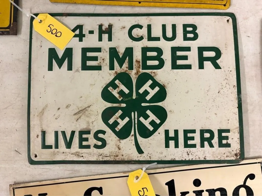 4-H Club Member Metal Sign