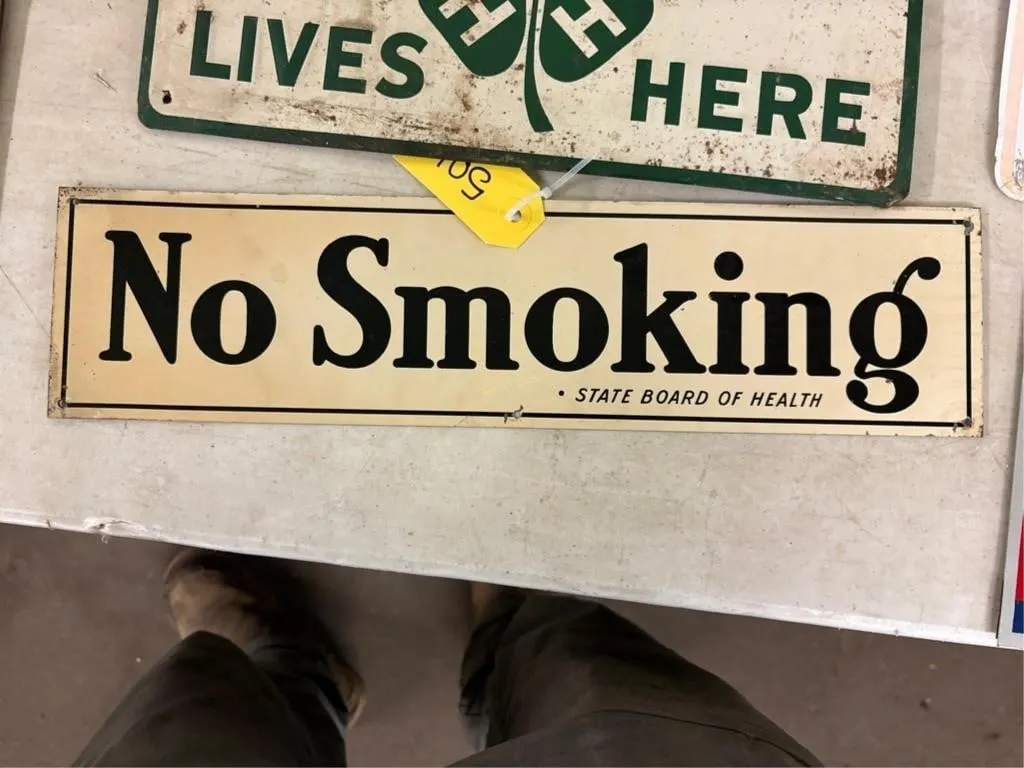 "No Smoking" Tin Sign
