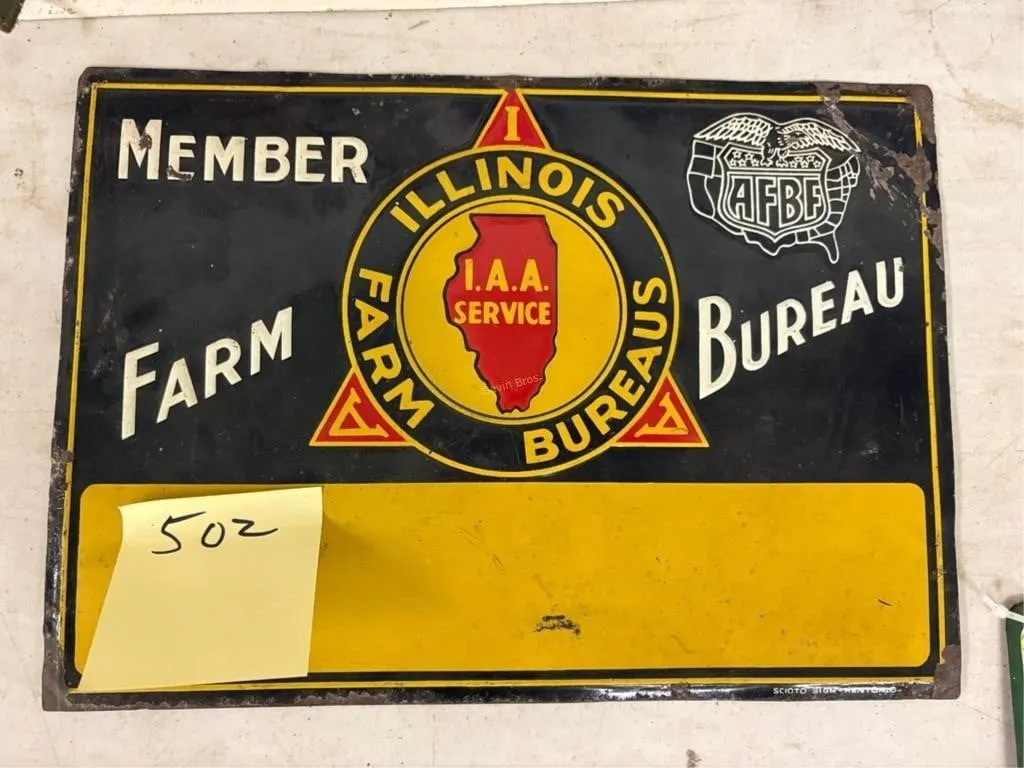 Illinois Farm Bureaus Metal Sign