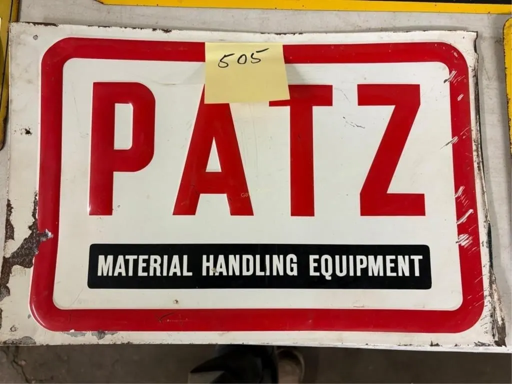 Patz Equipment Metal Sign