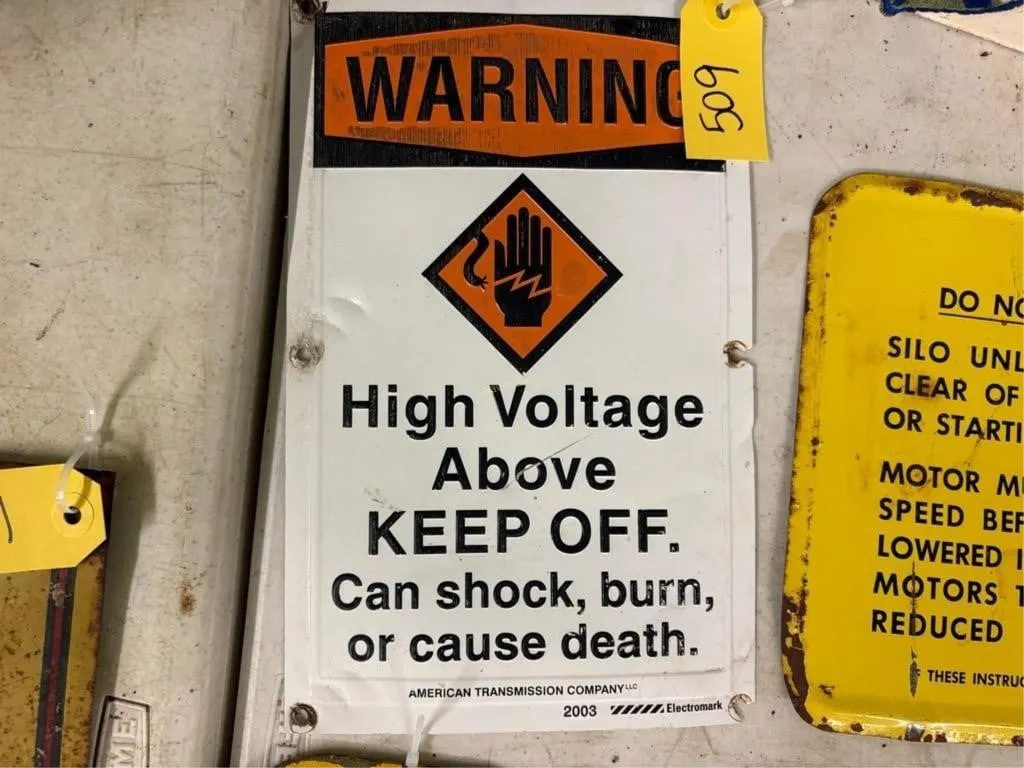Warning High Voltage Sign