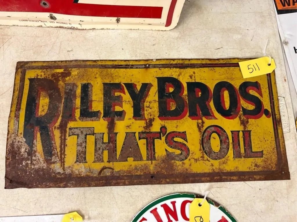 Riley Bros Oil Metal Sign