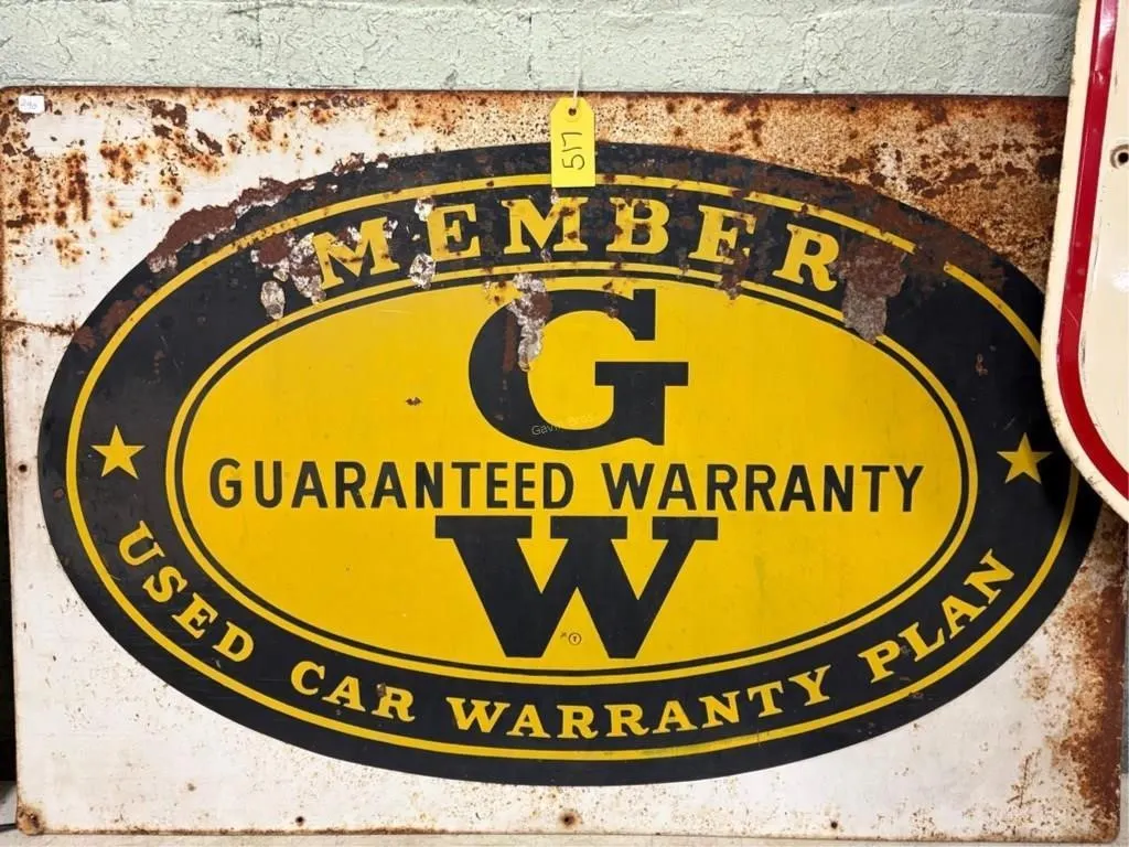 Guaranteed warranty Metal Sign