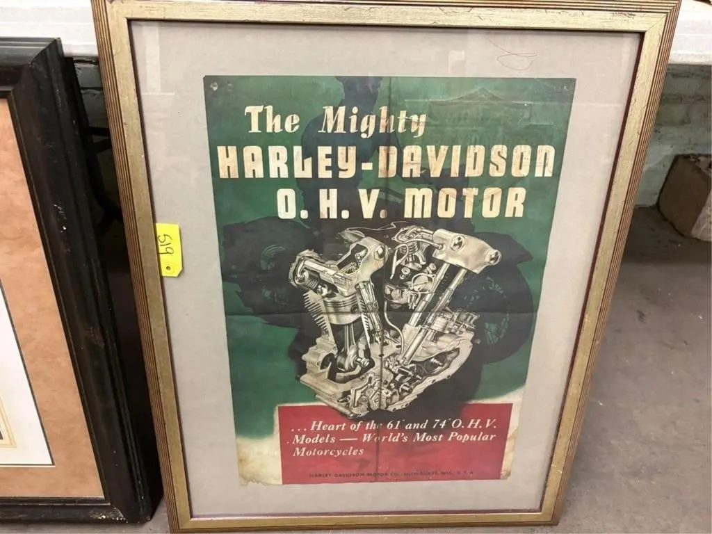 Harley Davidson OHV Motor Poster