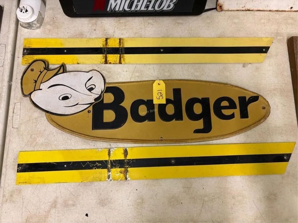Badger Metal Sign