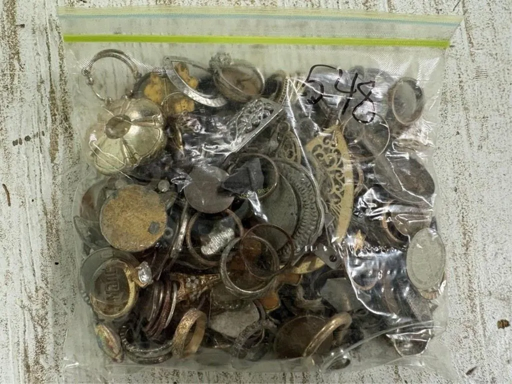 Bag of Misc Jewelry, Coins & other