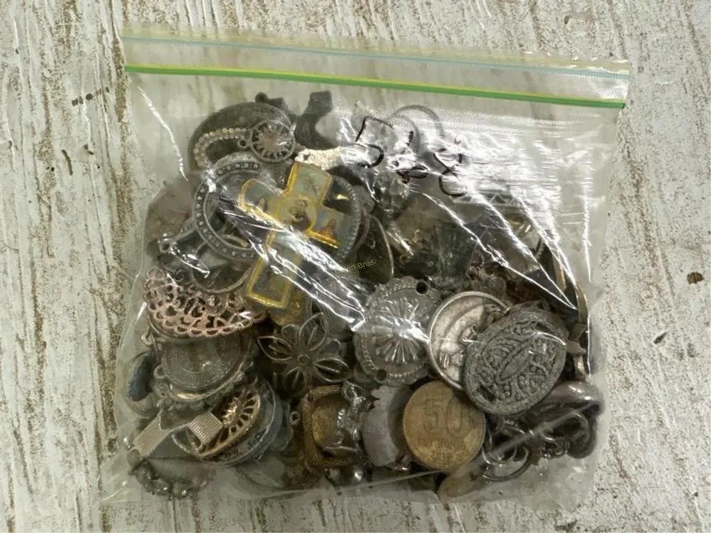 Bag of Misc Jewelry, Coins & other