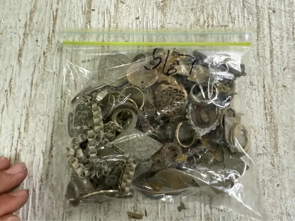 Bag of Misc Jewelry, Coins & other