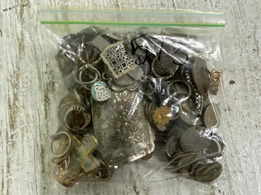 Bag of Misc Jewelry, Coins & other