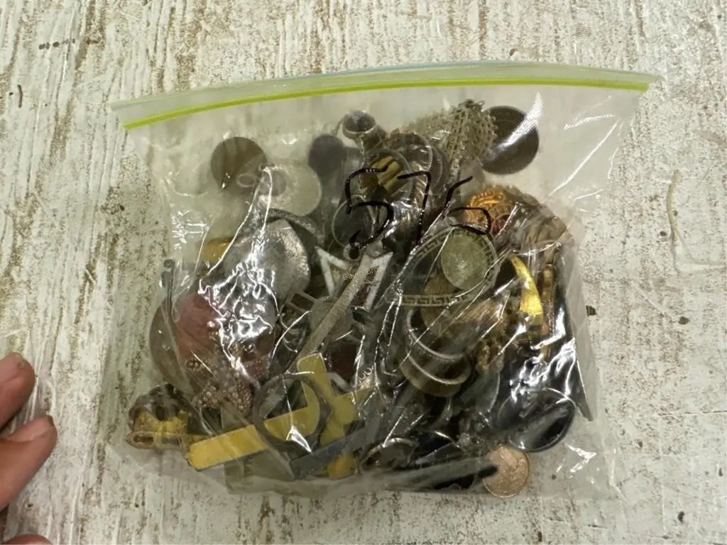 Bag of Misc Jewelry, Coins & other