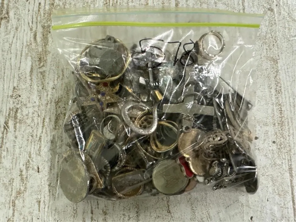 Bag of Misc Jewelry, Coins & other