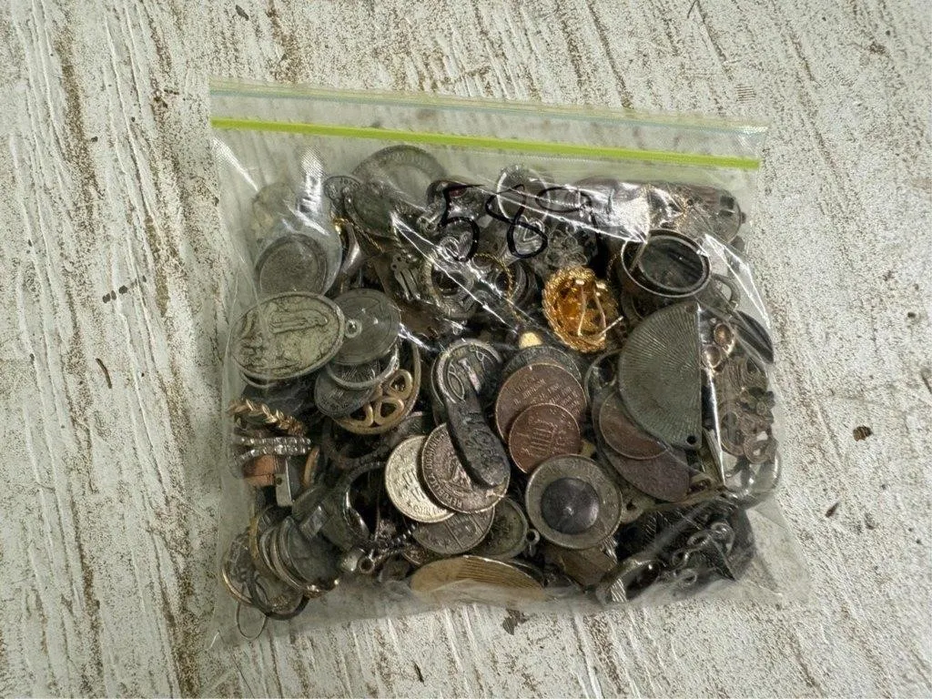 Bag of Misc Jewelry, Coins & other