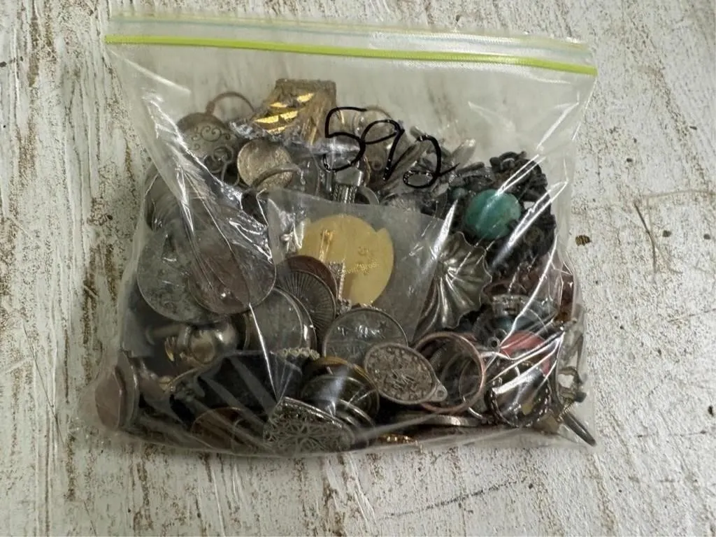 Bag of Misc Jewelry, Coins & other