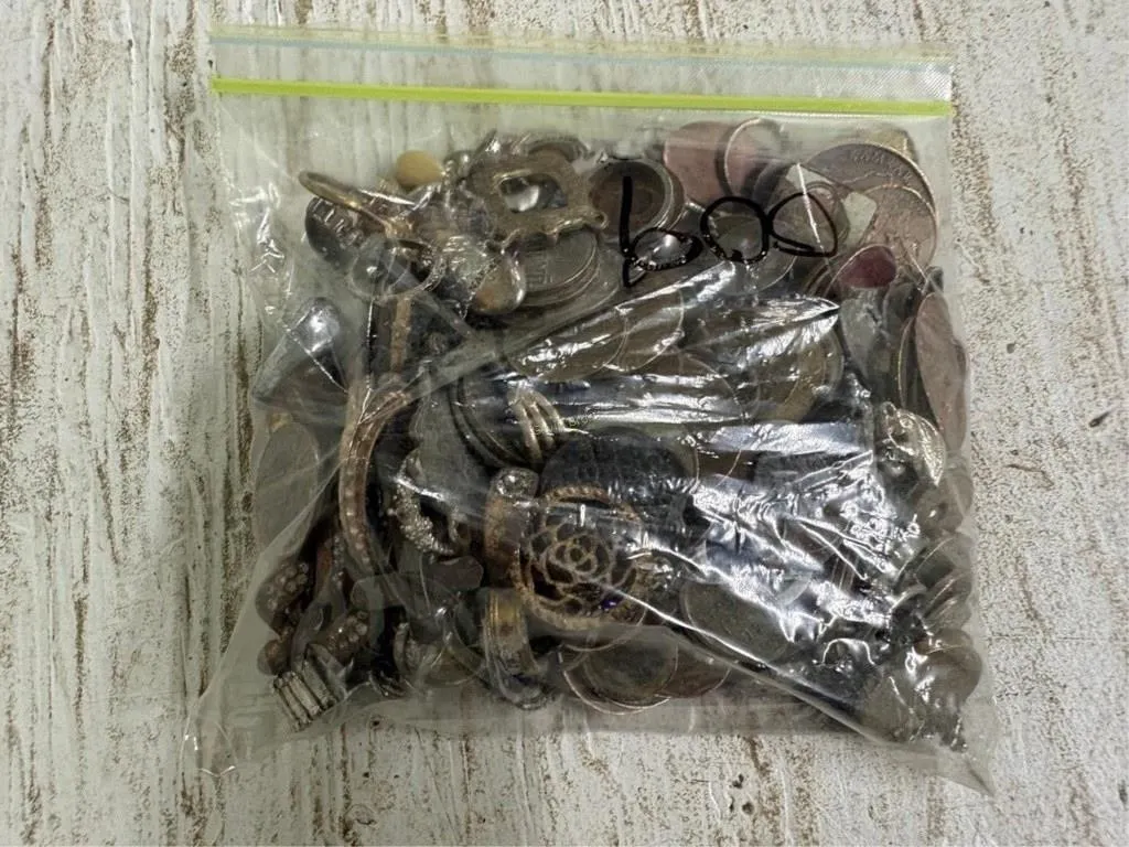 Bag of Misc Jewelry, Coins & other