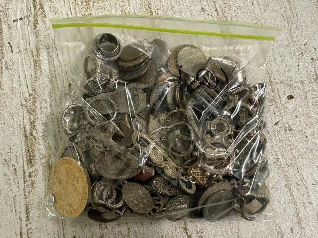 Bag of Misc Jewelry, Coins & other