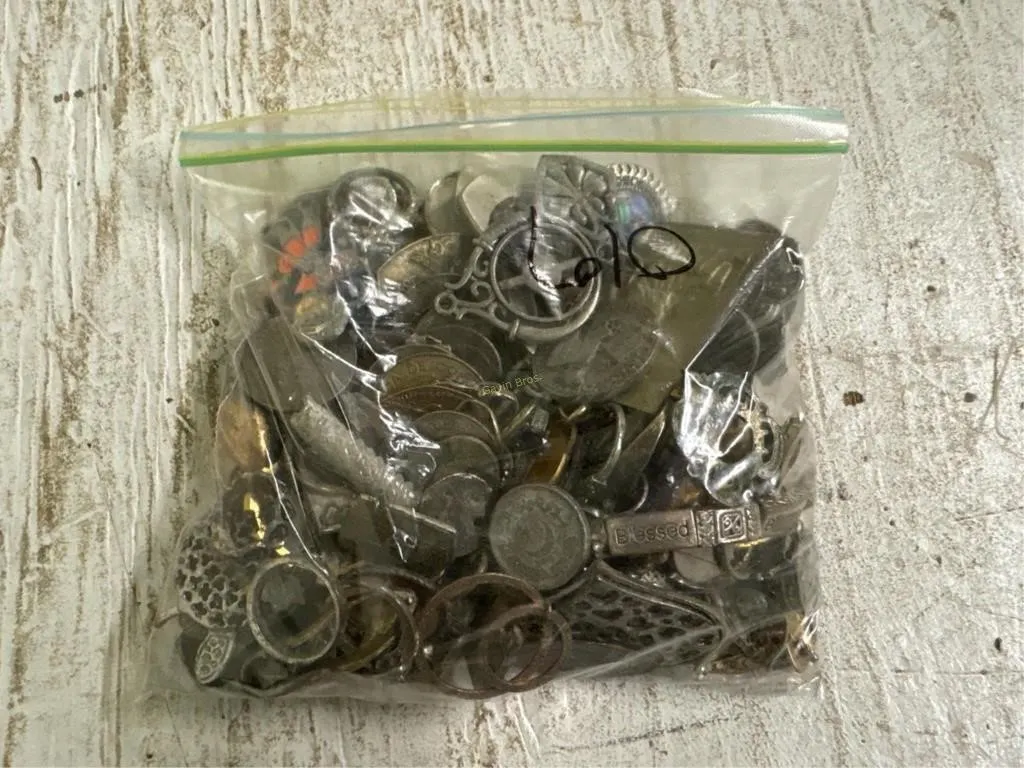 Bag of Misc Jewelry, Coins & other
