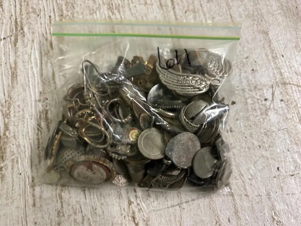 Bag of Misc Jewelry, Coins & other