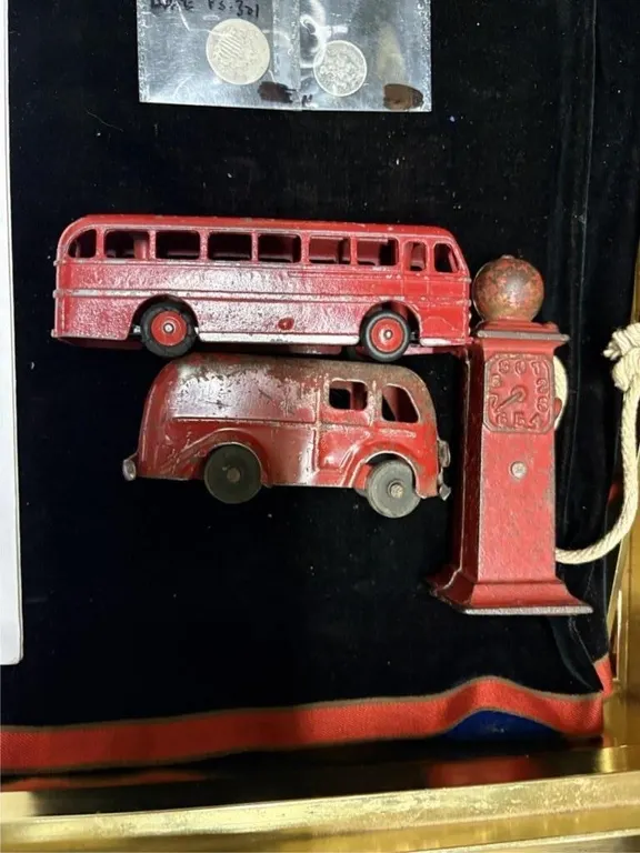 Metal Trucks & Gas Pump