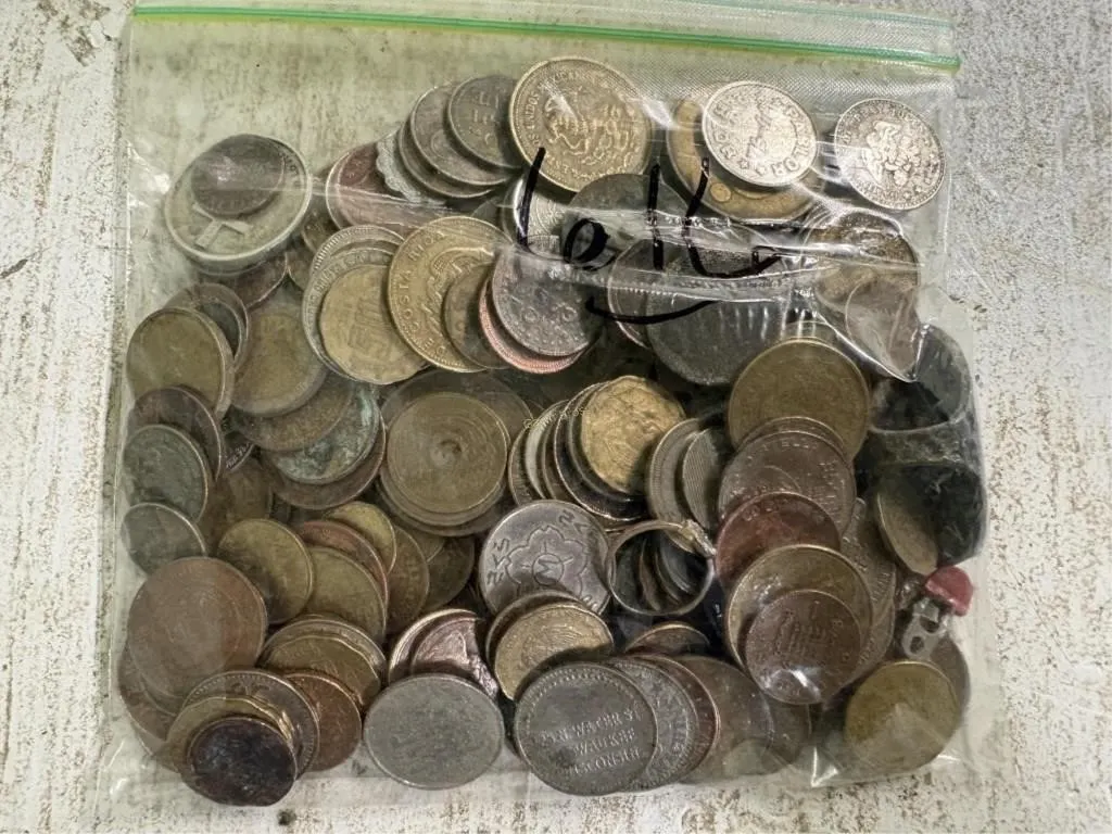Unsearched bags of misc coins