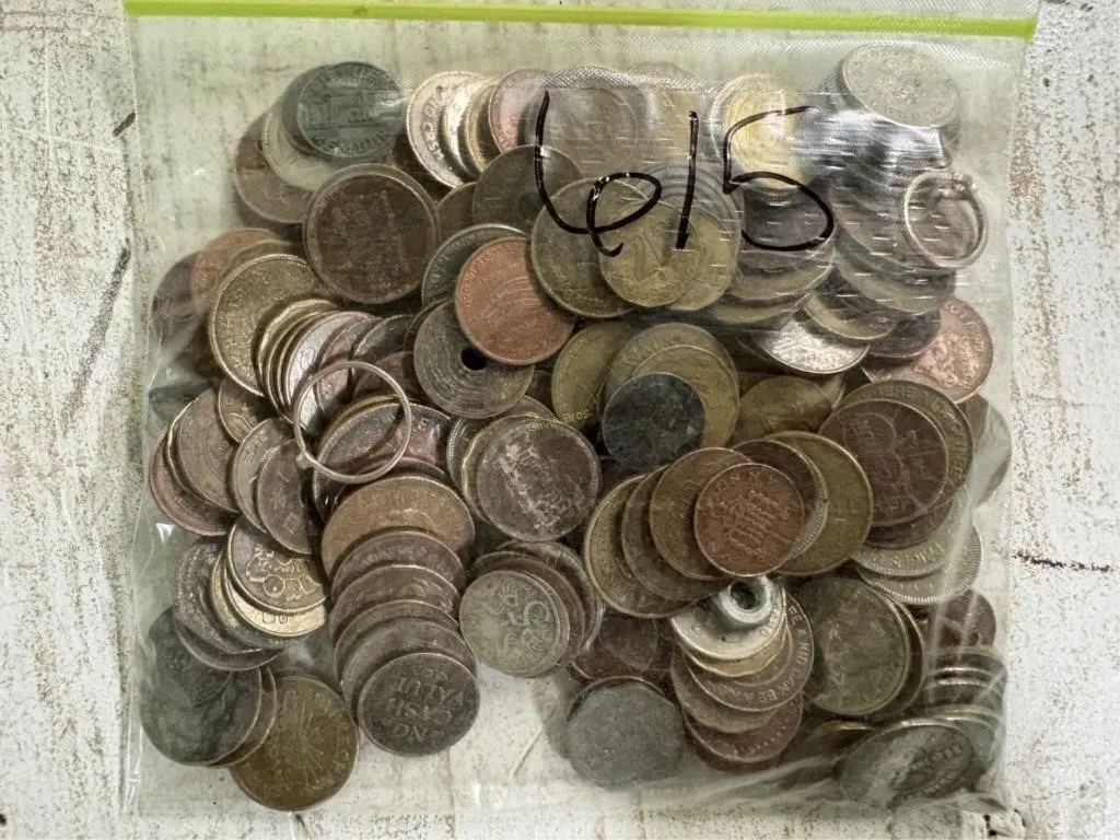 Unsearched bags of misc coins