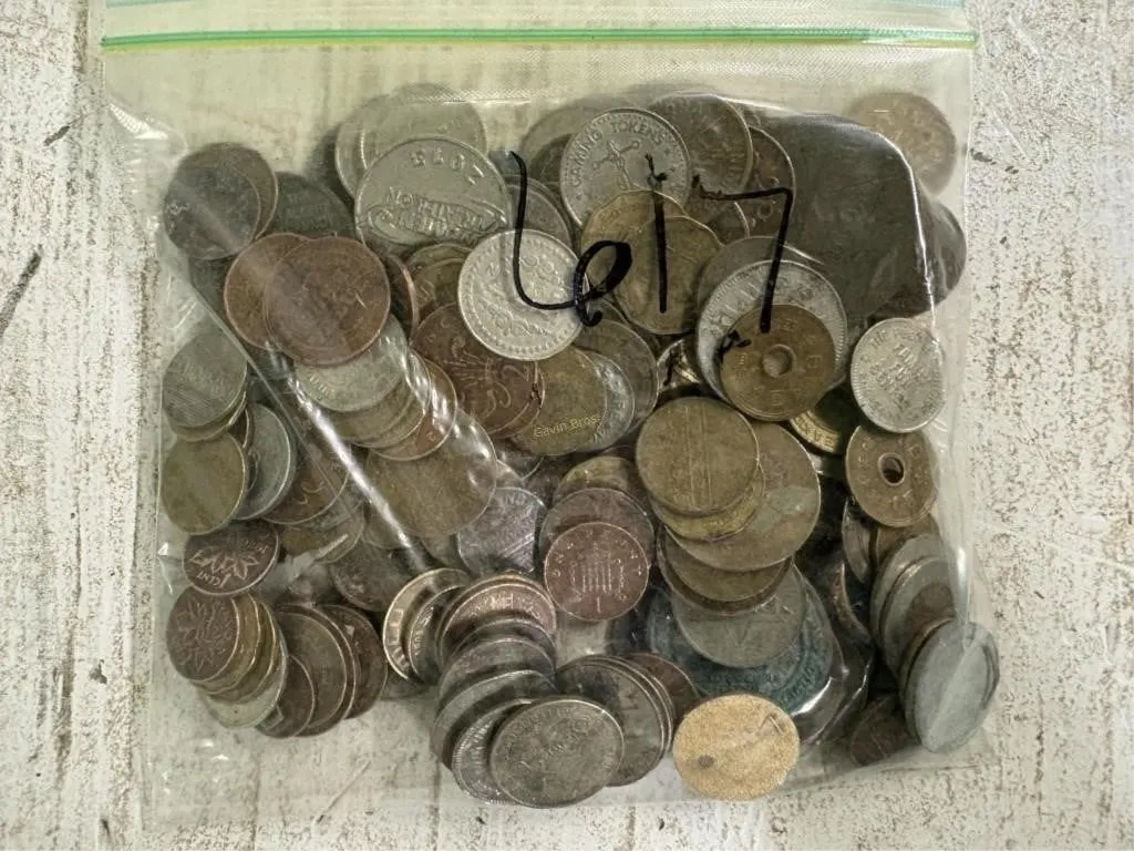 Unsearched bags of misc coins