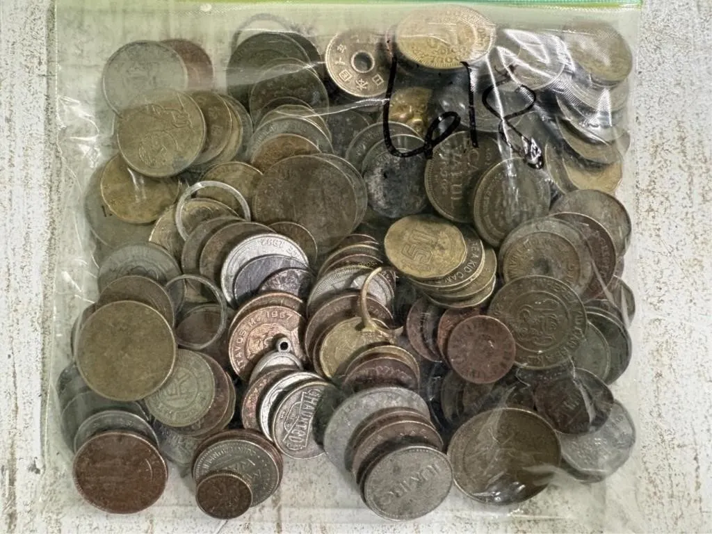 Unsearched bags of misc coins