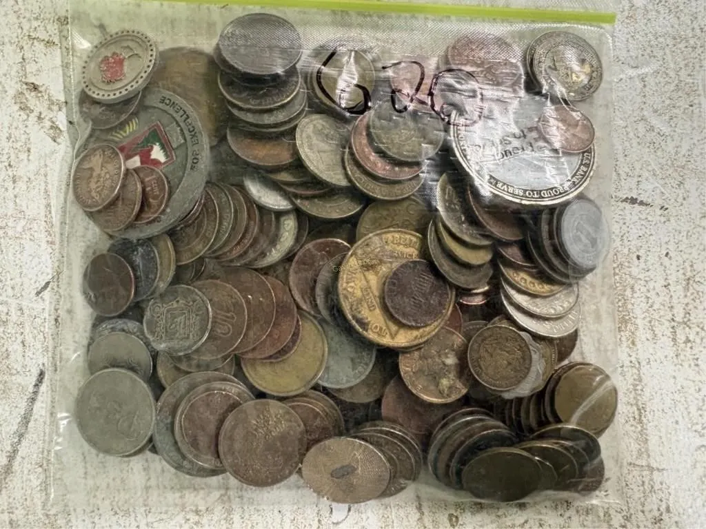 Unsearched bags of misc coins