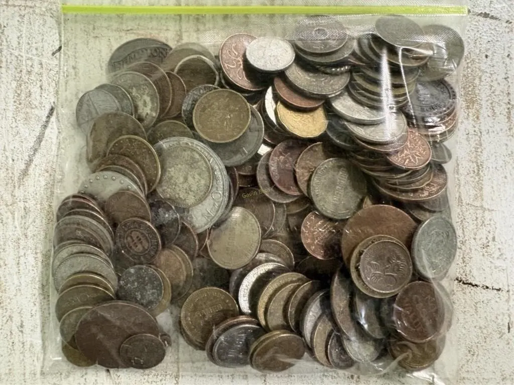 Unsearched bags of misc coins
