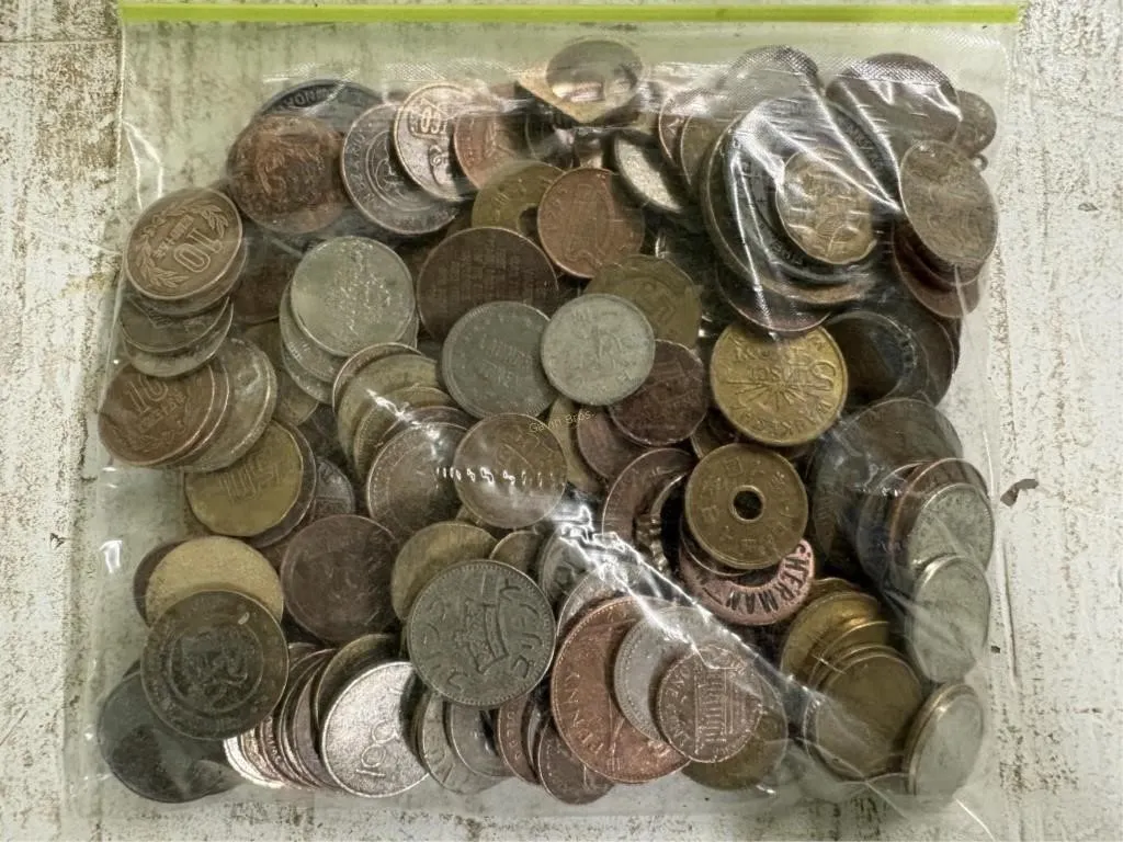 Unsearched bags of misc coins
