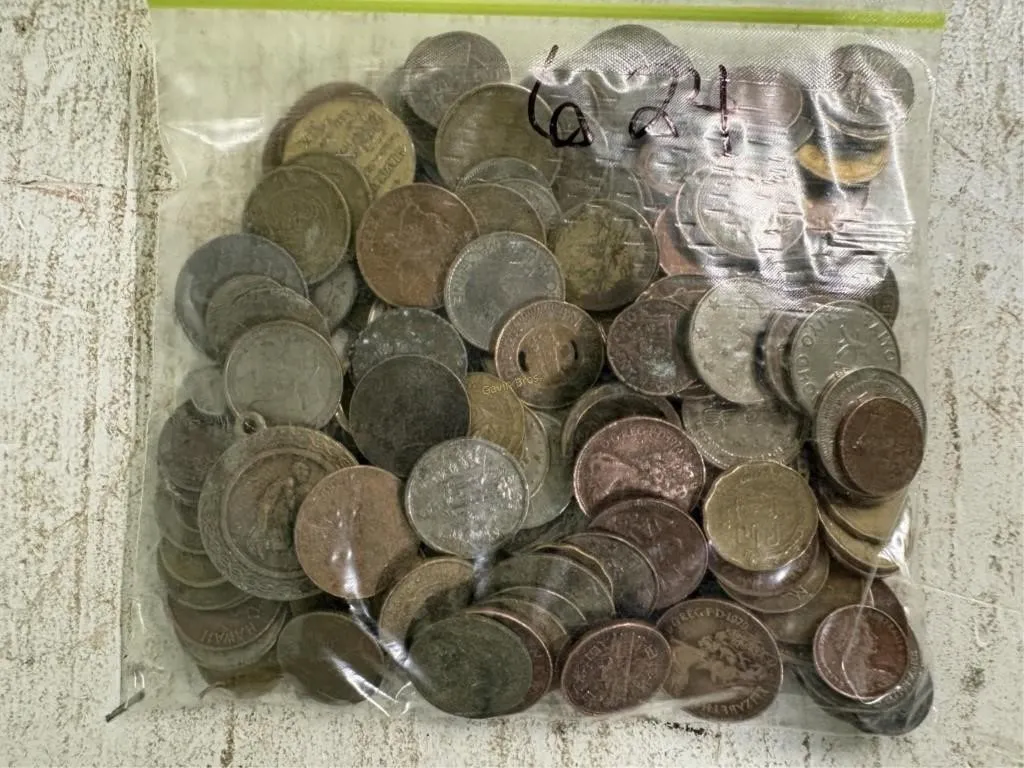 Unsearched bags of misc coins