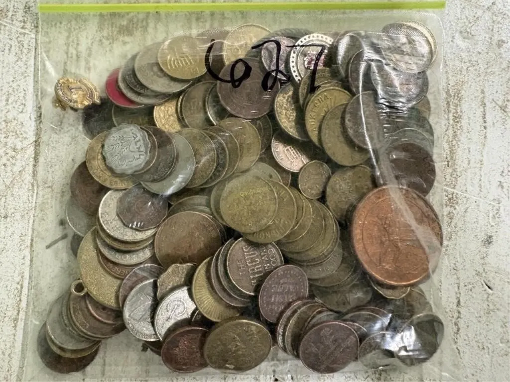 Unsearched bags of misc coins