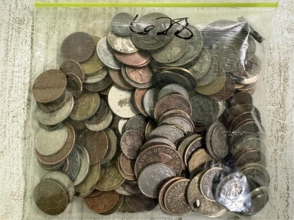 Unsearched bags of misc coins