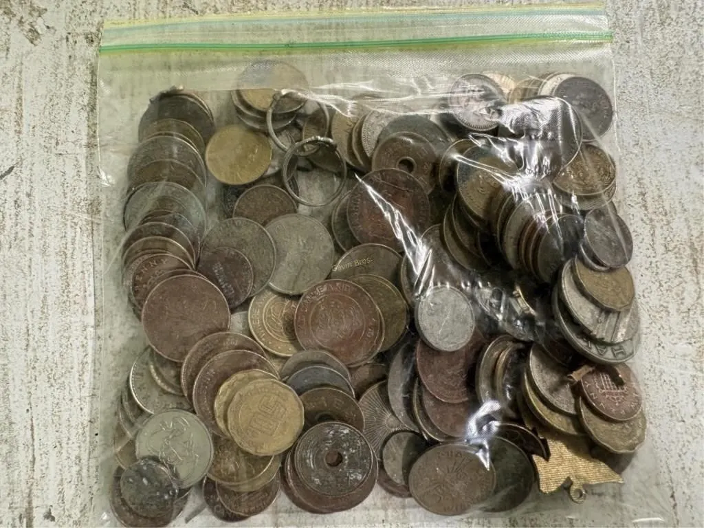 Unsearched bags of misc coins