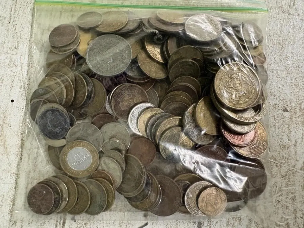 Unsearched bags of misc coins