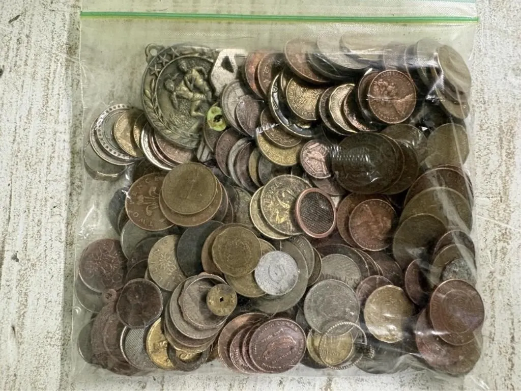 Unsearched bags of misc coins