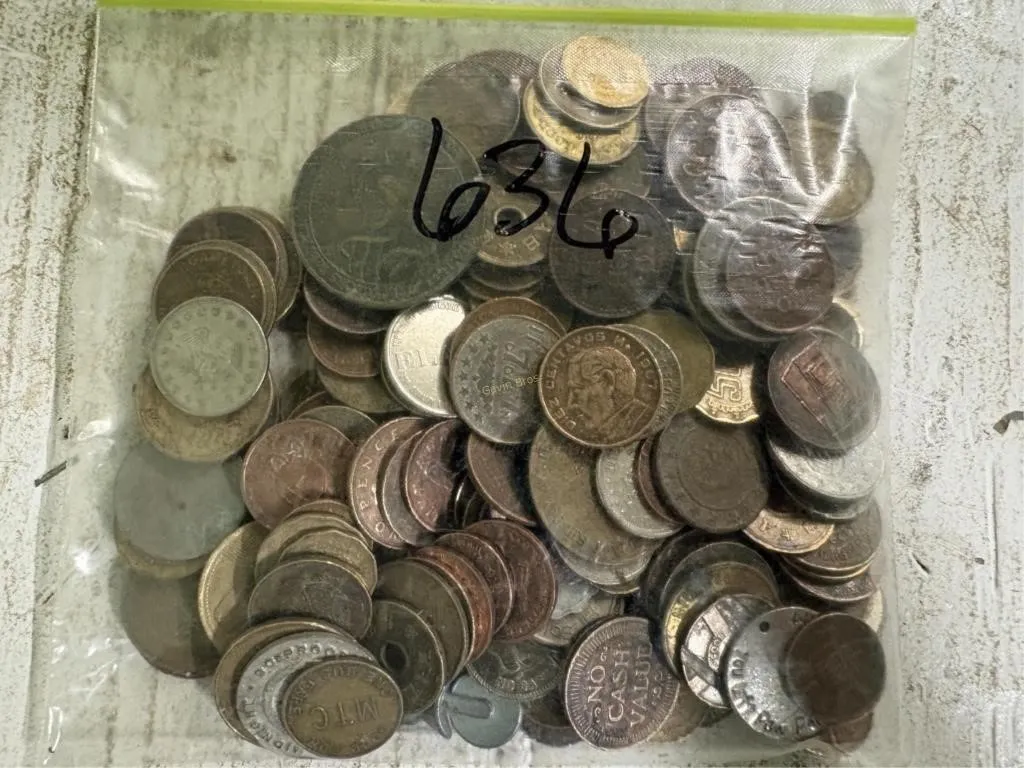Unsearched bags of misc coins