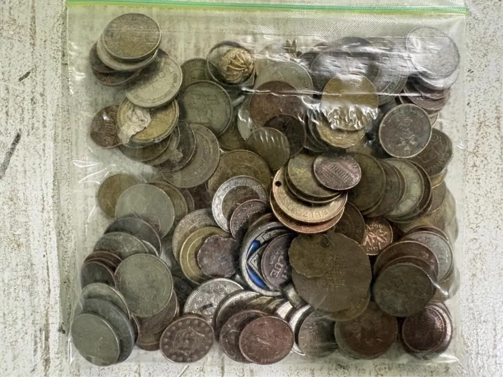 Unsearched bags of misc coins