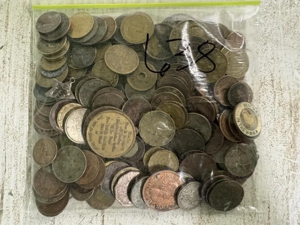 Unsearched bags of misc coins