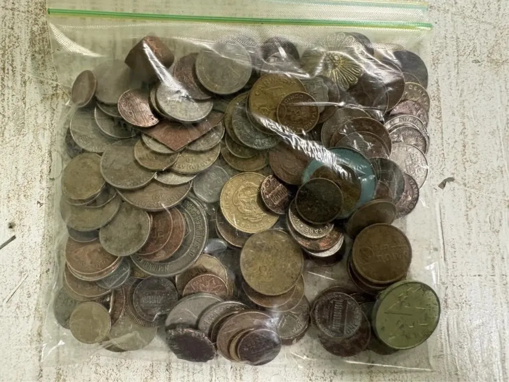 Unsearched bags of misc coins