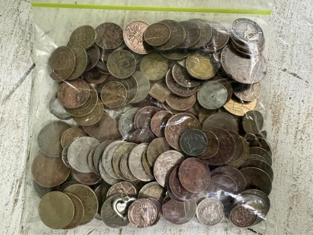 Unsearched bags of misc coins