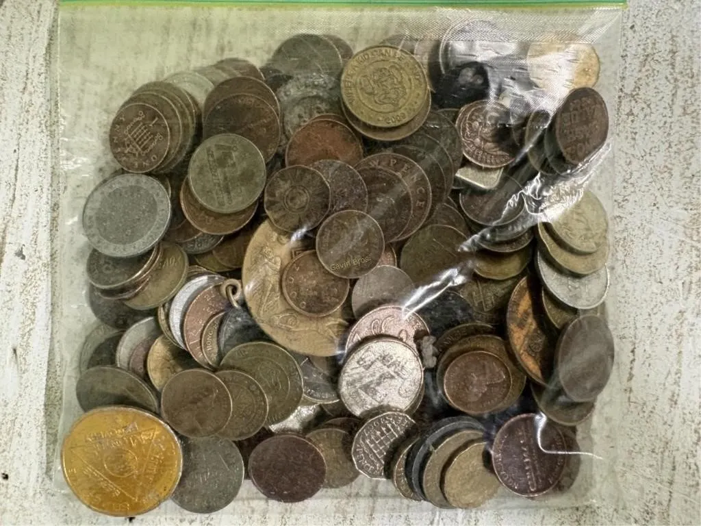 Unsearched bags of misc coins