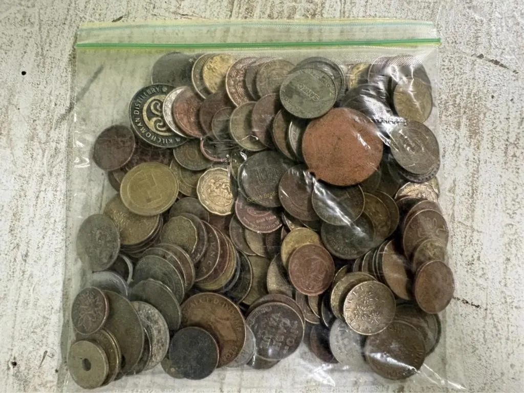 Unsearched bags of misc coins