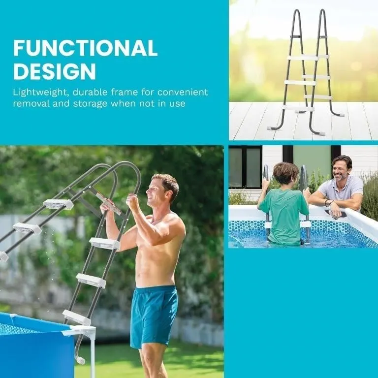 Intex Above Ground Steel Frame Swimming Pool Ladds