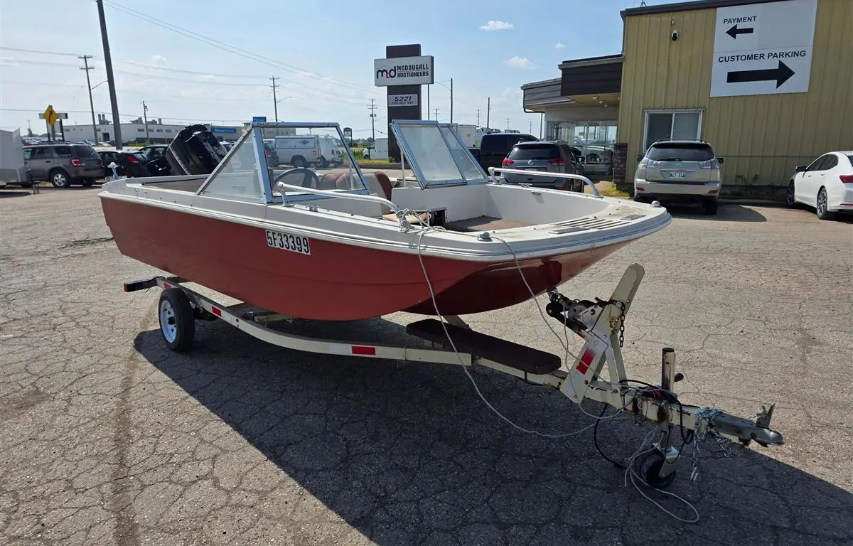 15' Runabout Boat w/ Mercury 90 HP Outboard Motor & 1997 S/A Boyko Trailer
