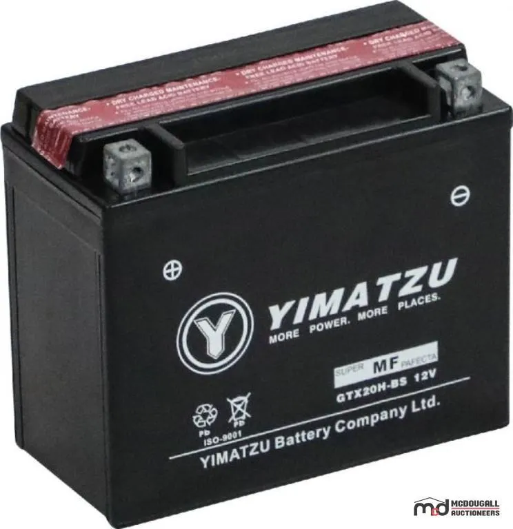Yimatzu GTX20H-BS Powersports Battery
UNRESERVED