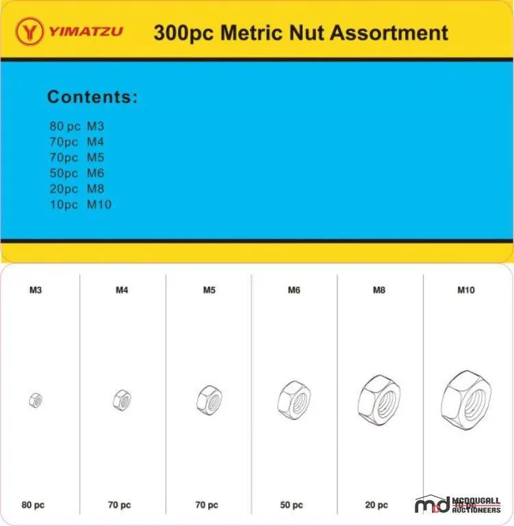 Yimatzu 300-Piece Metric Nut Assortment
UNRESERVED