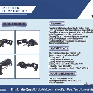 2026 Top Cat ECSSSTG200 Skid Steer Stump Grinder (Unused)
