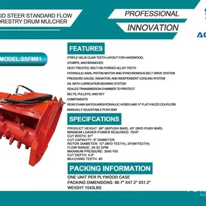 2026 AGT SSFM81 Skid Steer Mulcher (Unused)