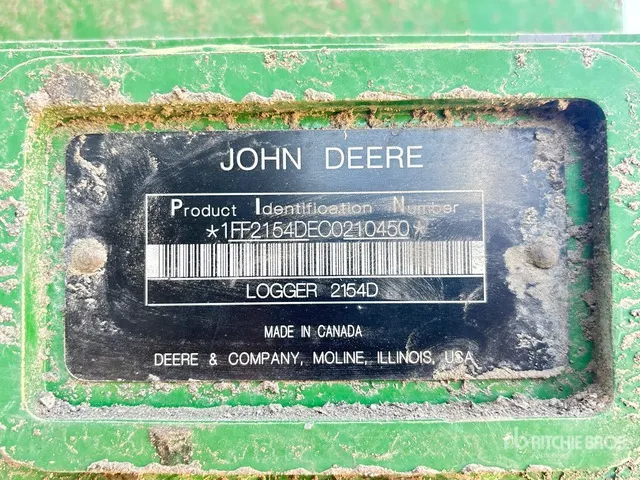 2012 John Deere 2154D Processor