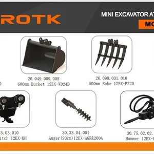 Quantity of (7) 2026 AGT 12EX-SET7 Mini Excavator Attachment Set (Unused)